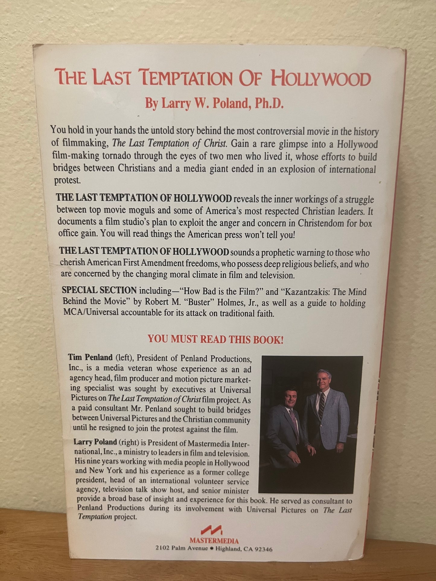 The Last Temptation of Hollywood by Larry W Poland