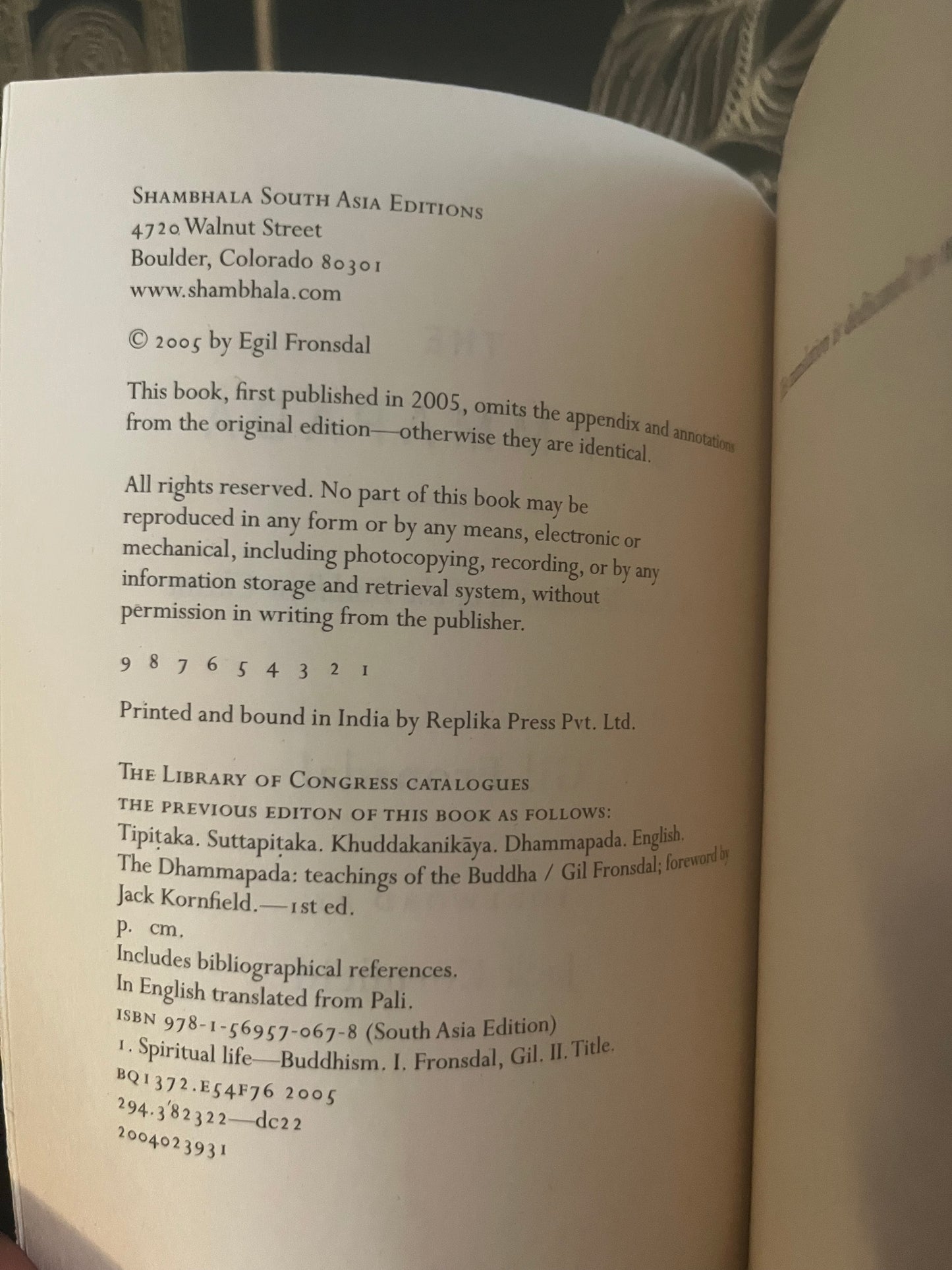 The Dhammapada by Gil Fronsdal