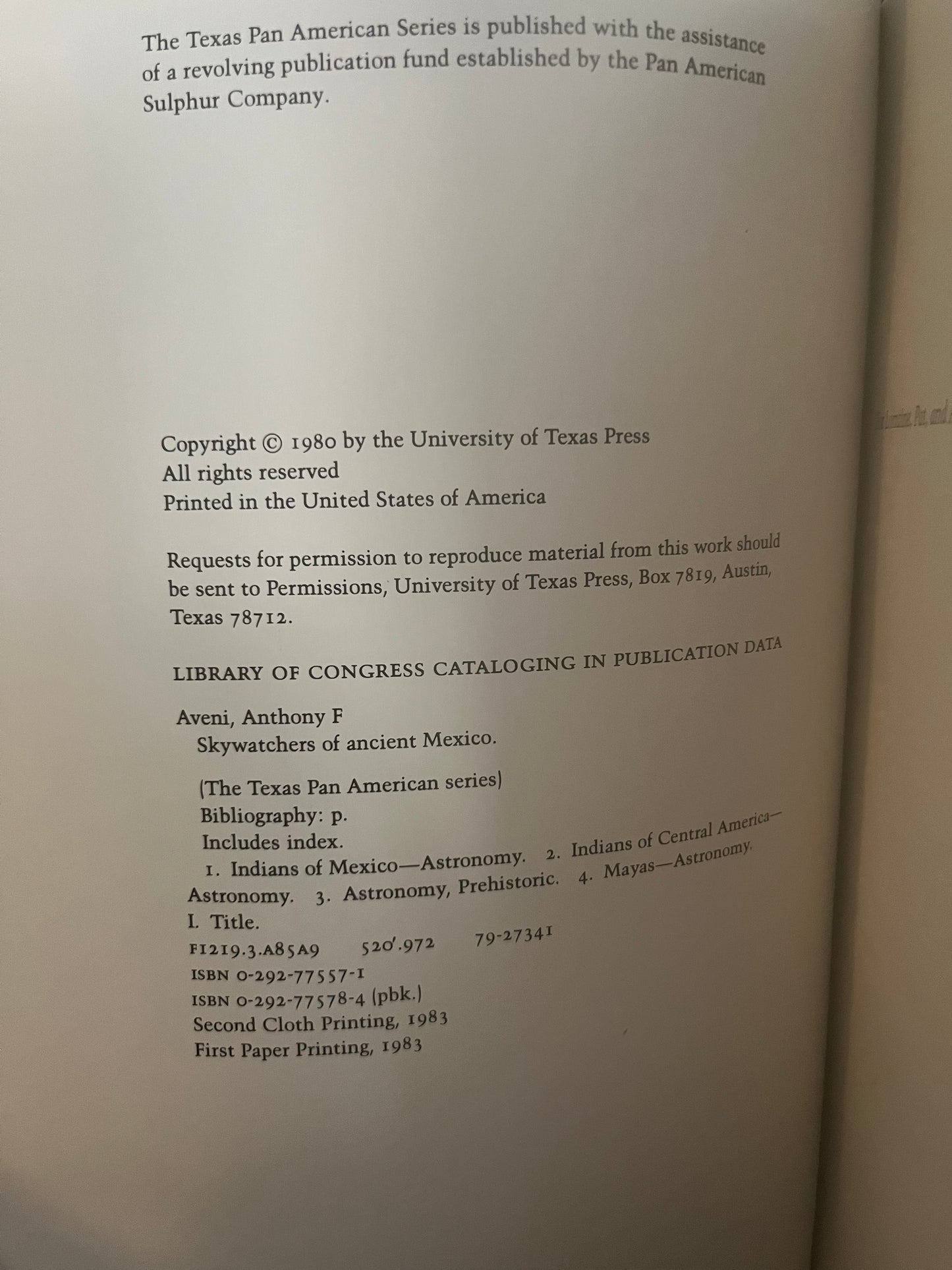 Skywatchers of Ancient Mexico by Anthony F. Aveni (1983)