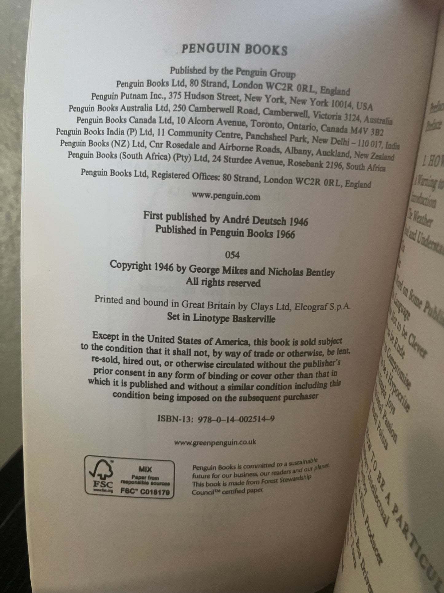 How to be an Alien by George Mikes (Penguin UK)