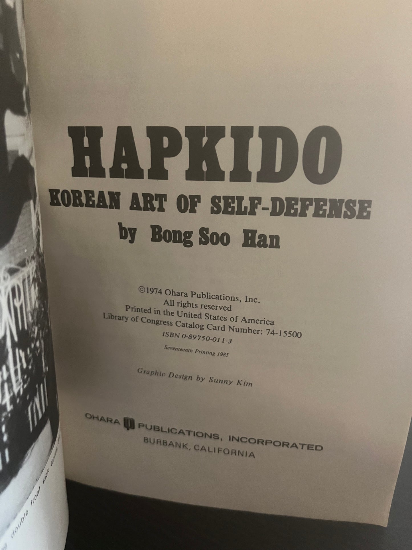 Hapkido: Korean Art of Self-Defense by Bong Soo Han (1985)