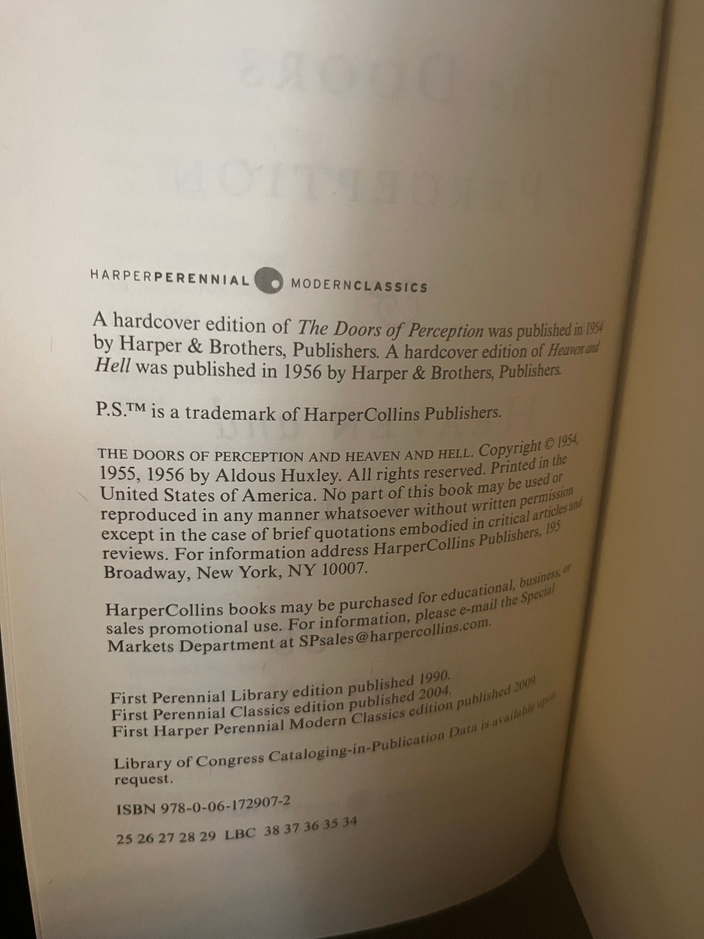 The Doors of Perception & Heaven and Hell by Aldous Huxley