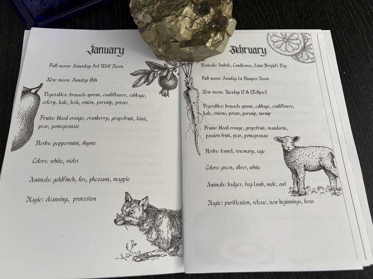 The Kitchen Witch’s Guide to the Year 2026 Zine by Lizzie Arden (Lizzie and the Batz)