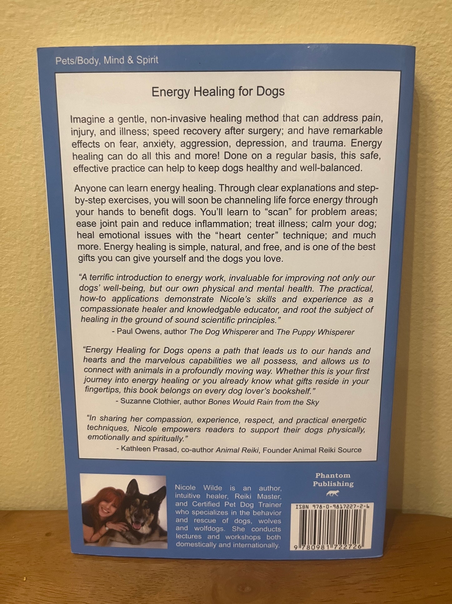 Energy Healing For Dogs: Using Hands-on Healing to Improve Canine Health and Behavior by Nicole Wilde