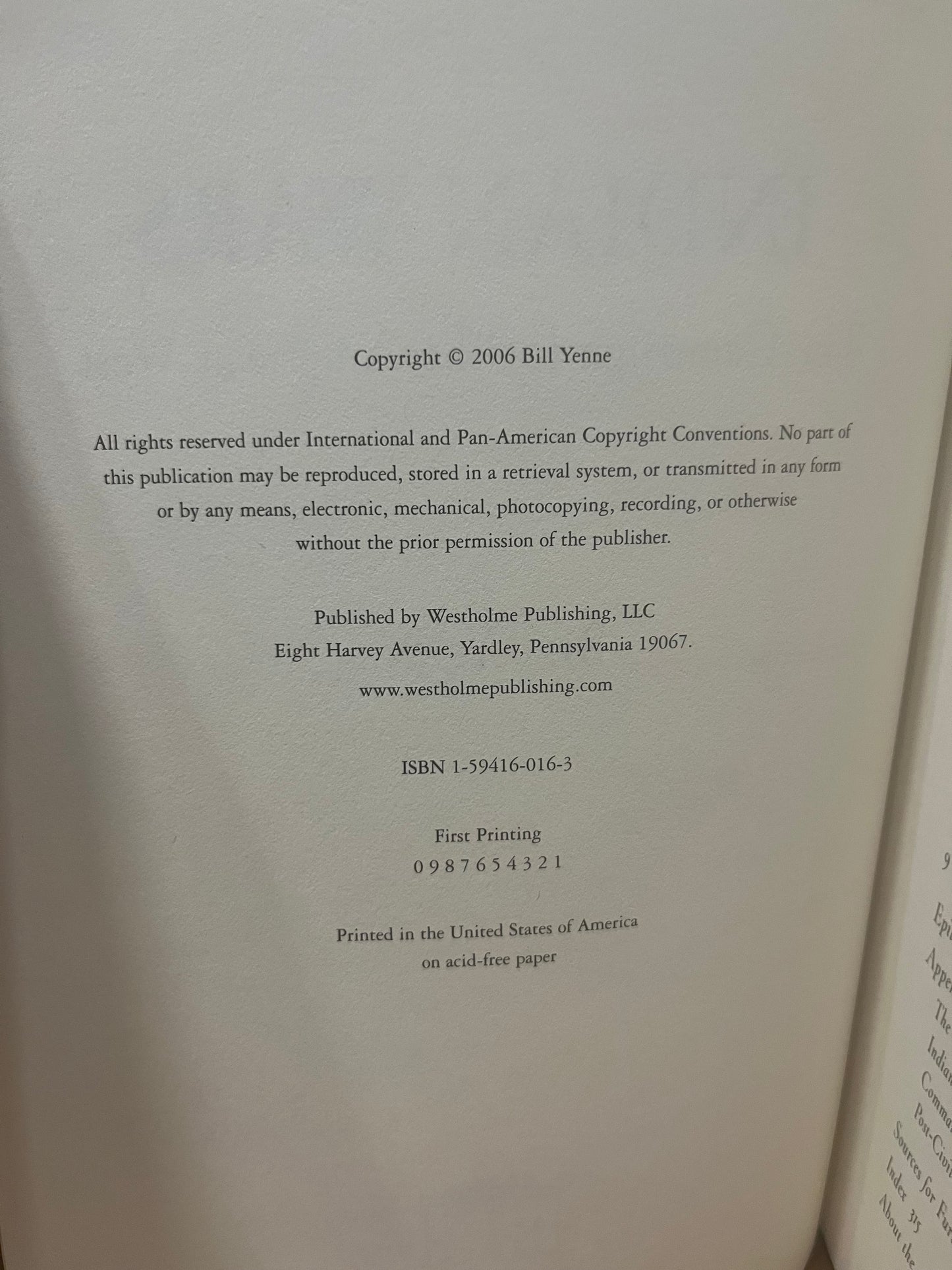 Indian Wars: The Campaign for the American West by Bill Yenne