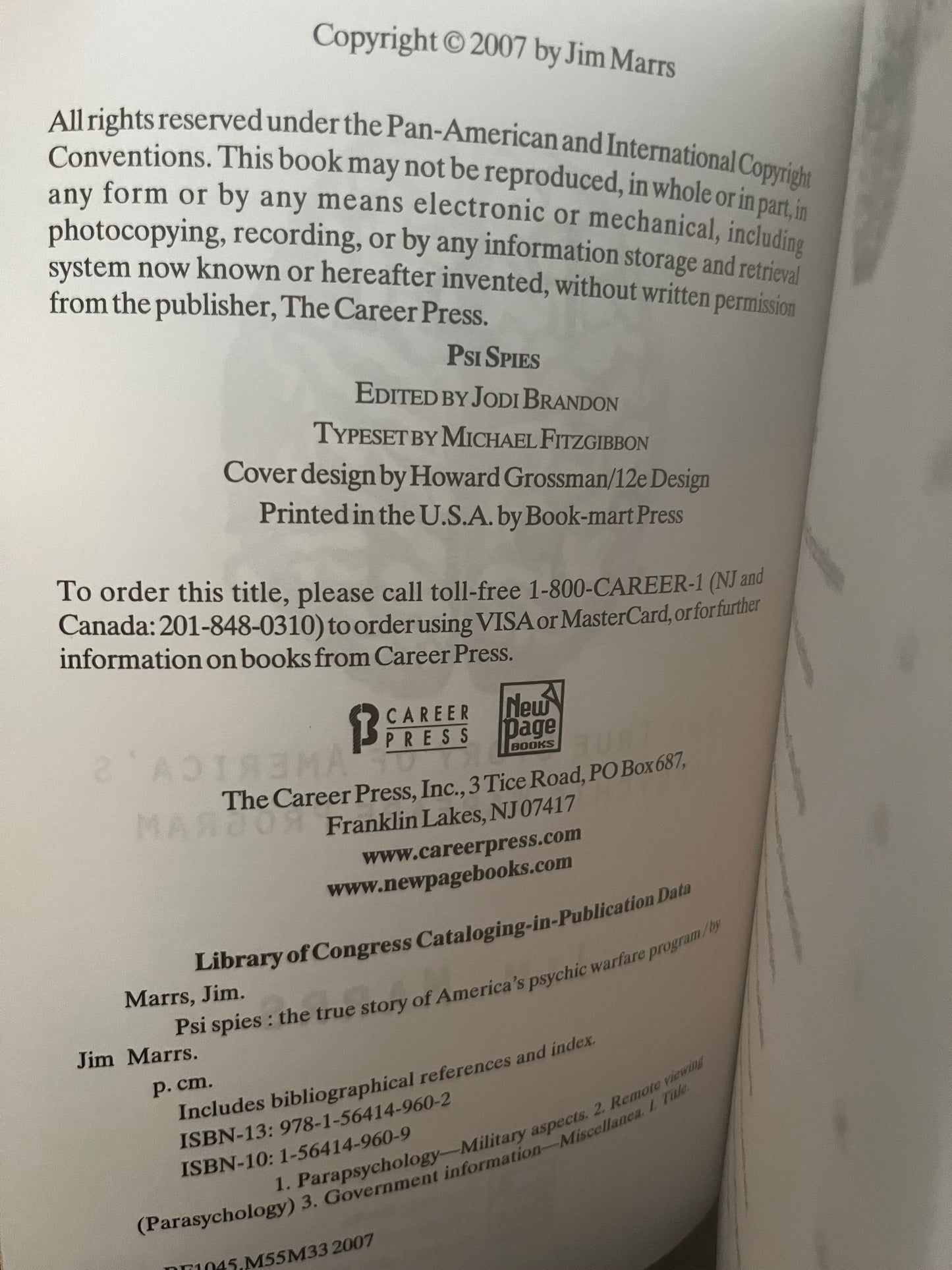 Psi Spies by Jim Marrs