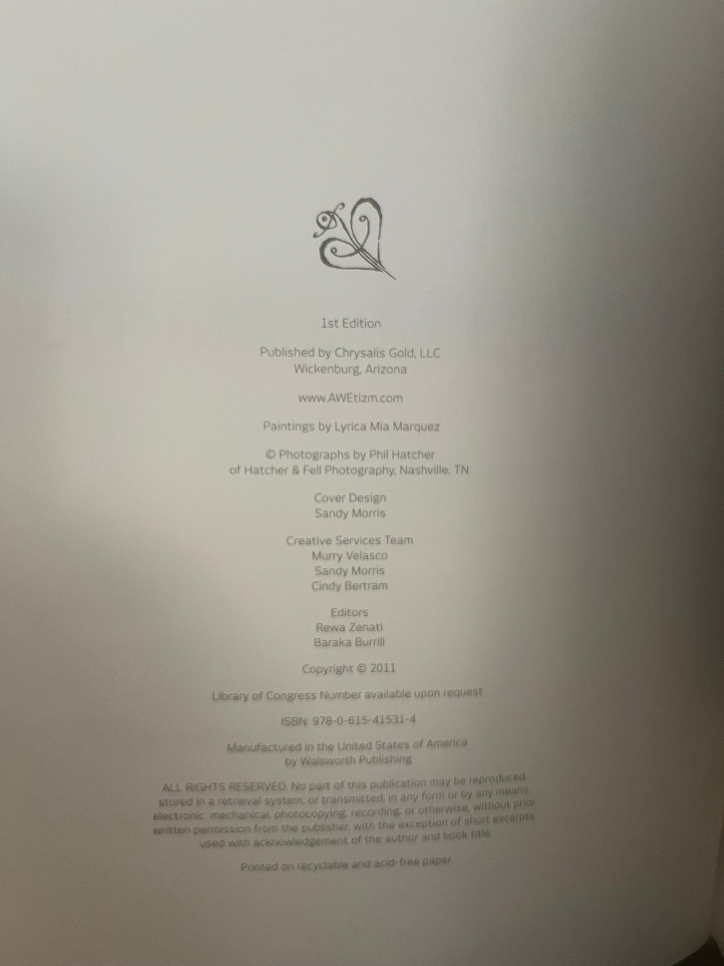 AWEtizm : A Hidden Key to Our Spiritual Magnificence by Gayle Barkley Lee & Lyrica Mia Marquez