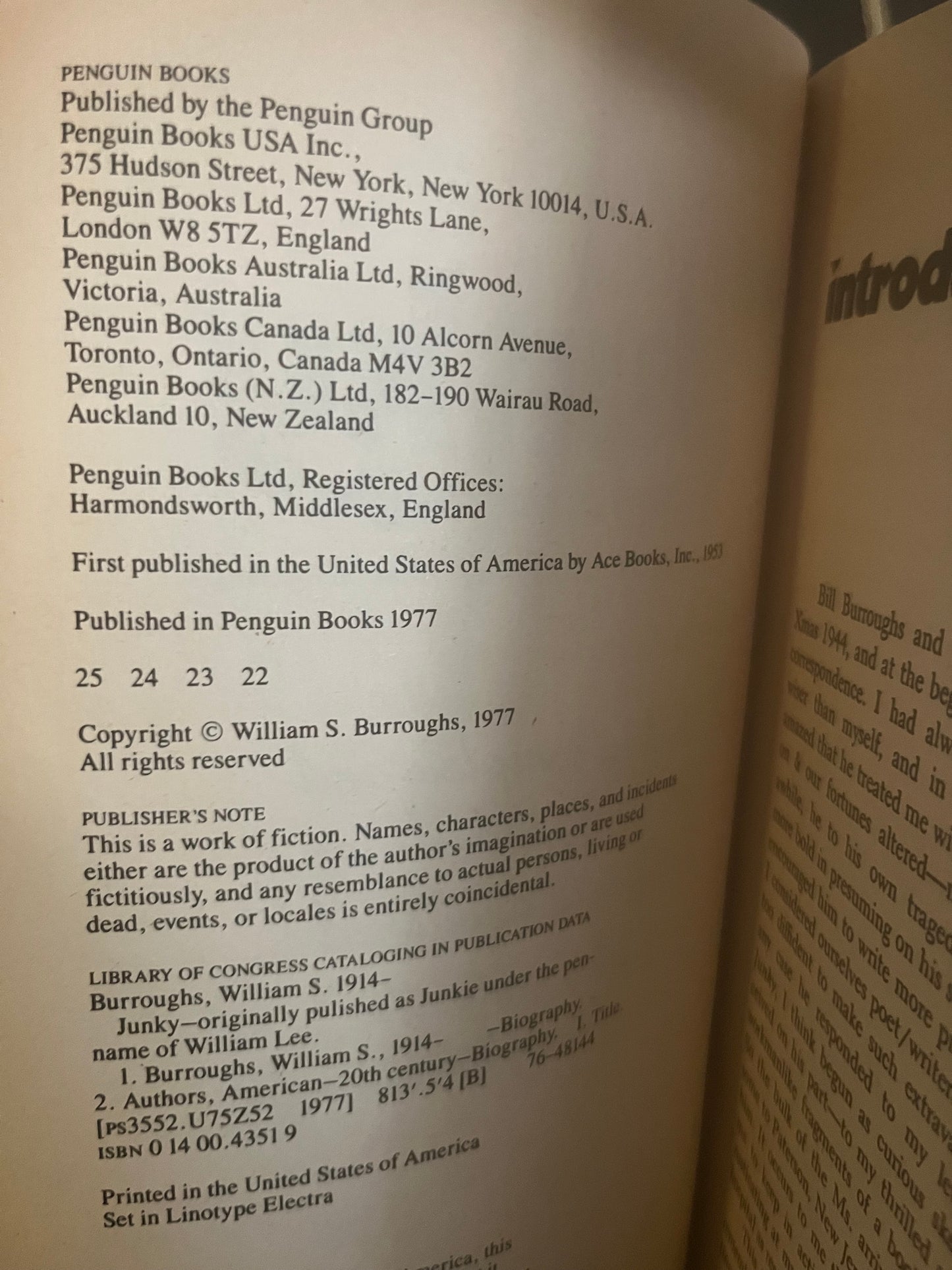 Junky by William S. Burroughs