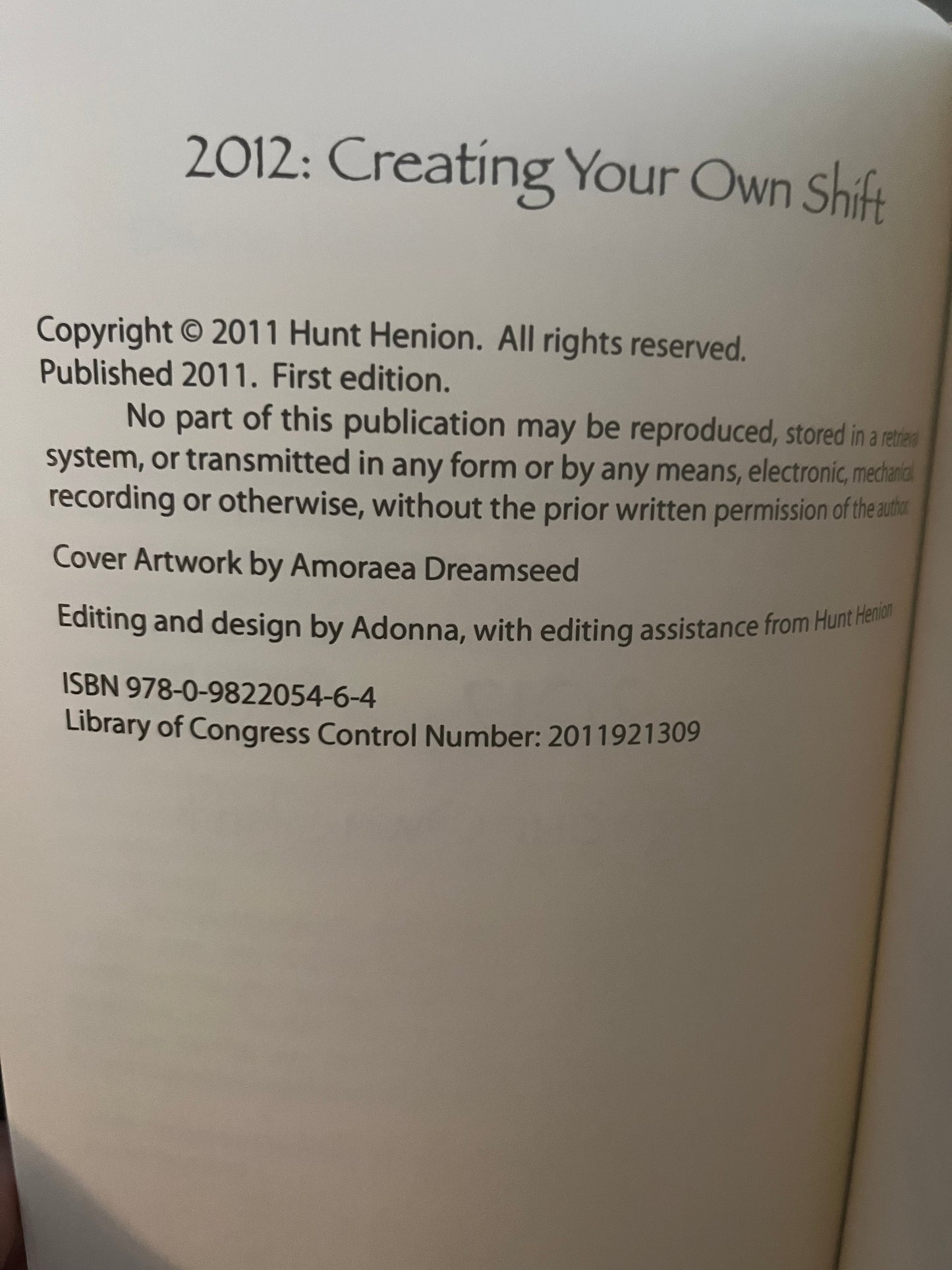 2012: Create Your Own Shift