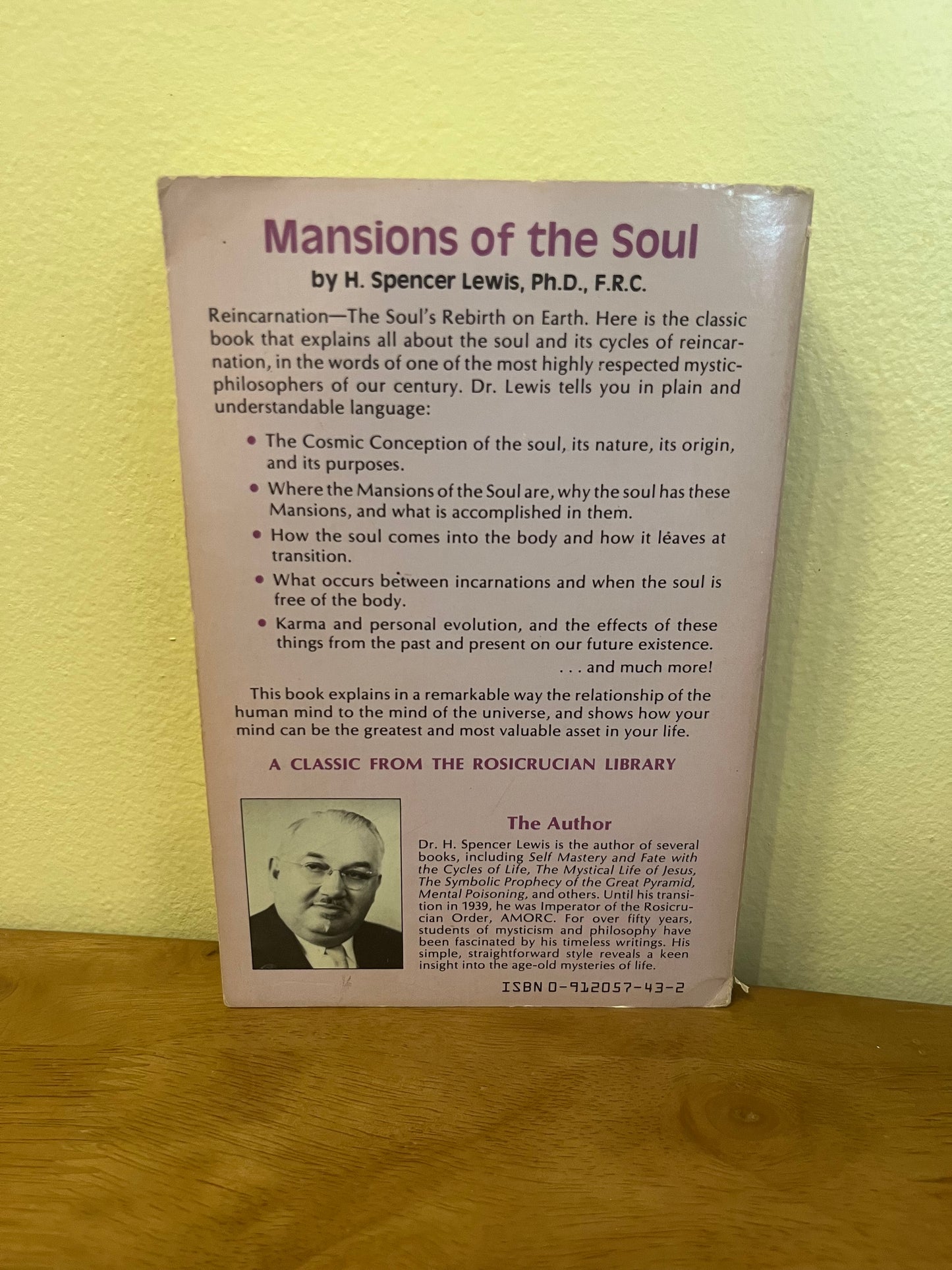 Mansions of the Soul by H. Spencer Lewis (First printing thus, 1986)
