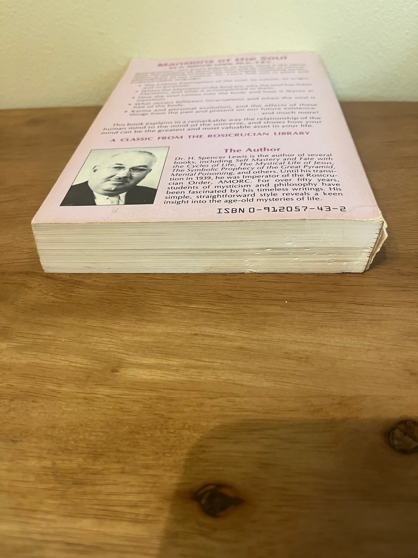 Mansions of the Soul by H. Spencer Lewis (First printing thus, 1986)