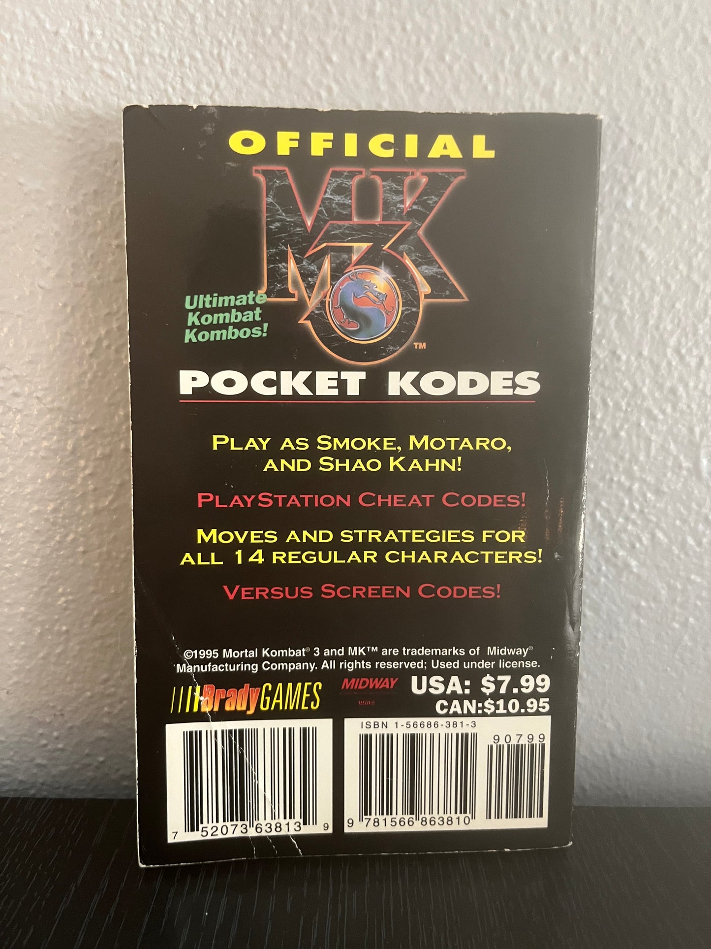 Official Mortal Kombat 3 Pocket Kodes