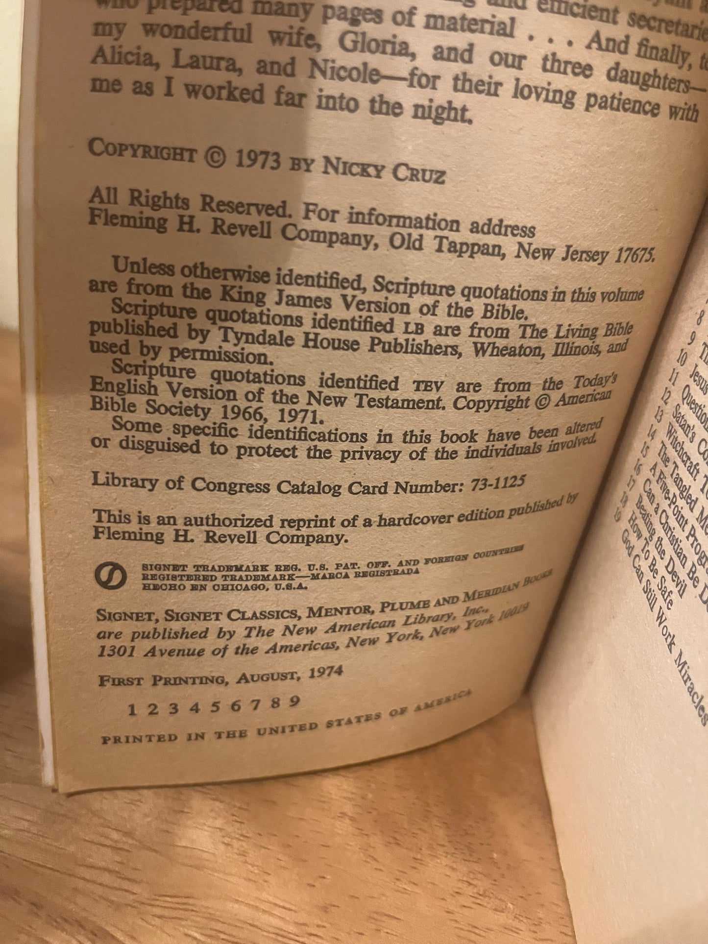 Satan on the Loose by Nicky Cruz (1974)