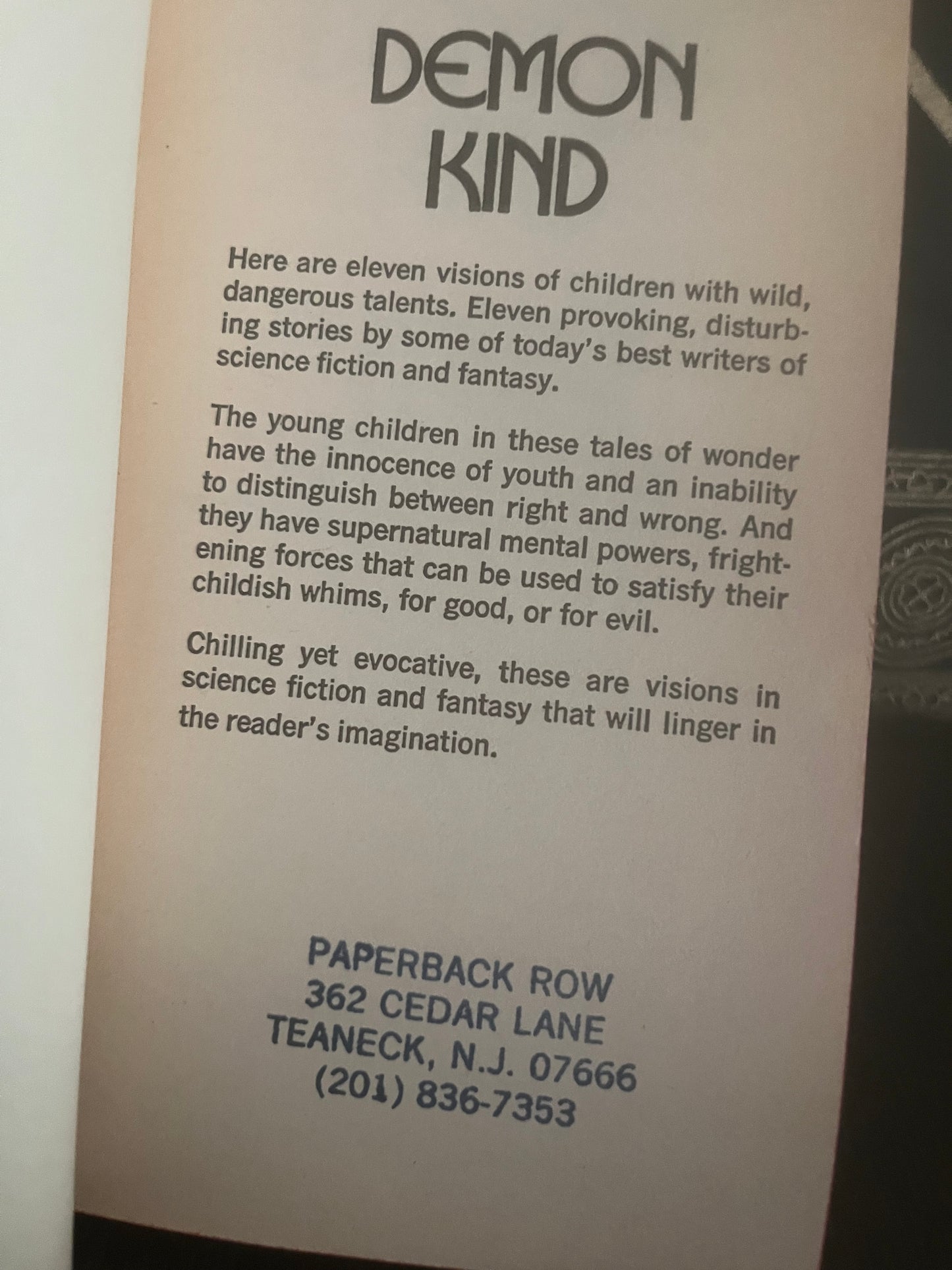 Demon Kind by Roger Elwood (editor) 1st edition 1973
