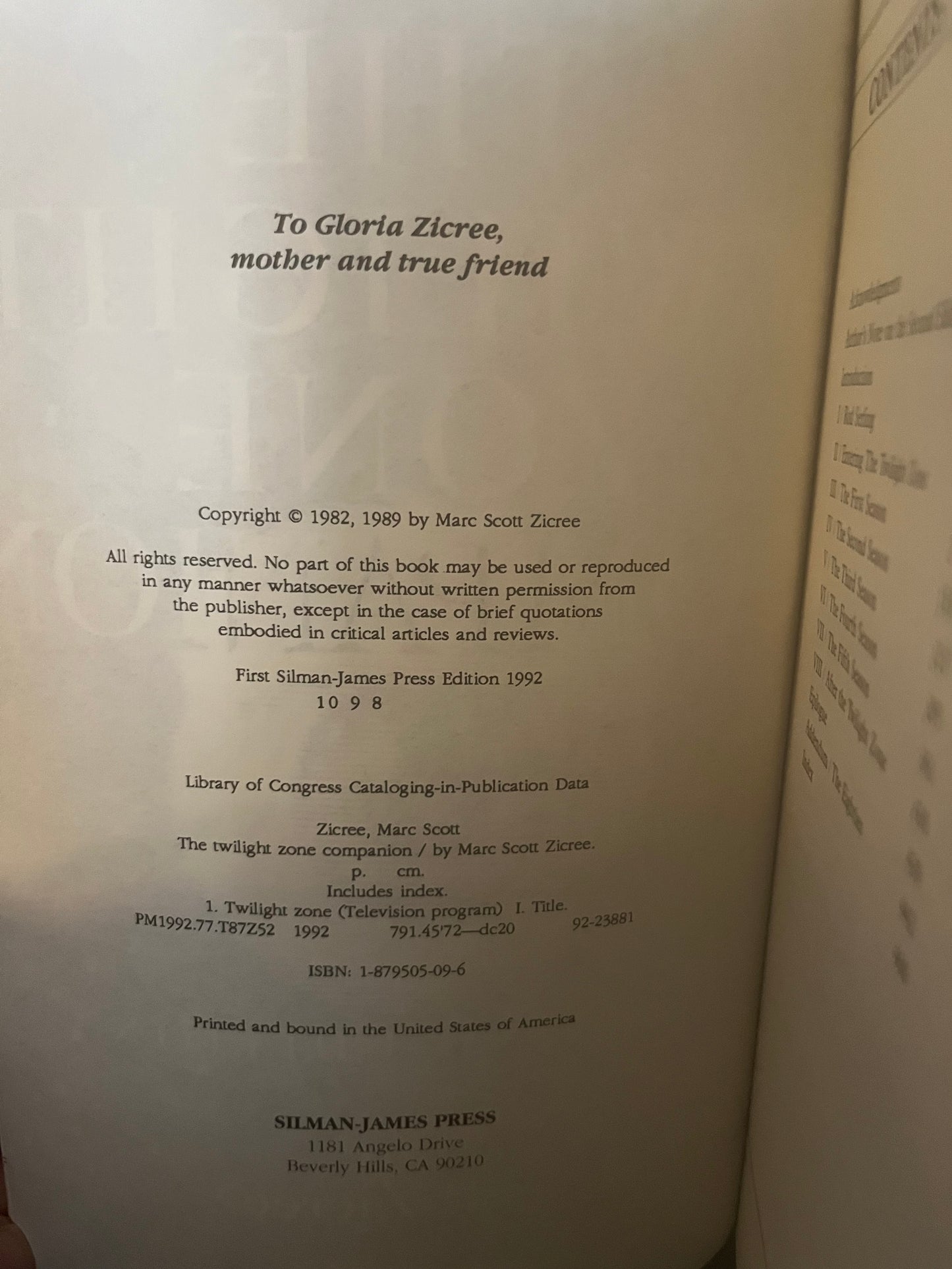 The Twilight Zone Companion by Marc Scott Zicree (2nd edition)