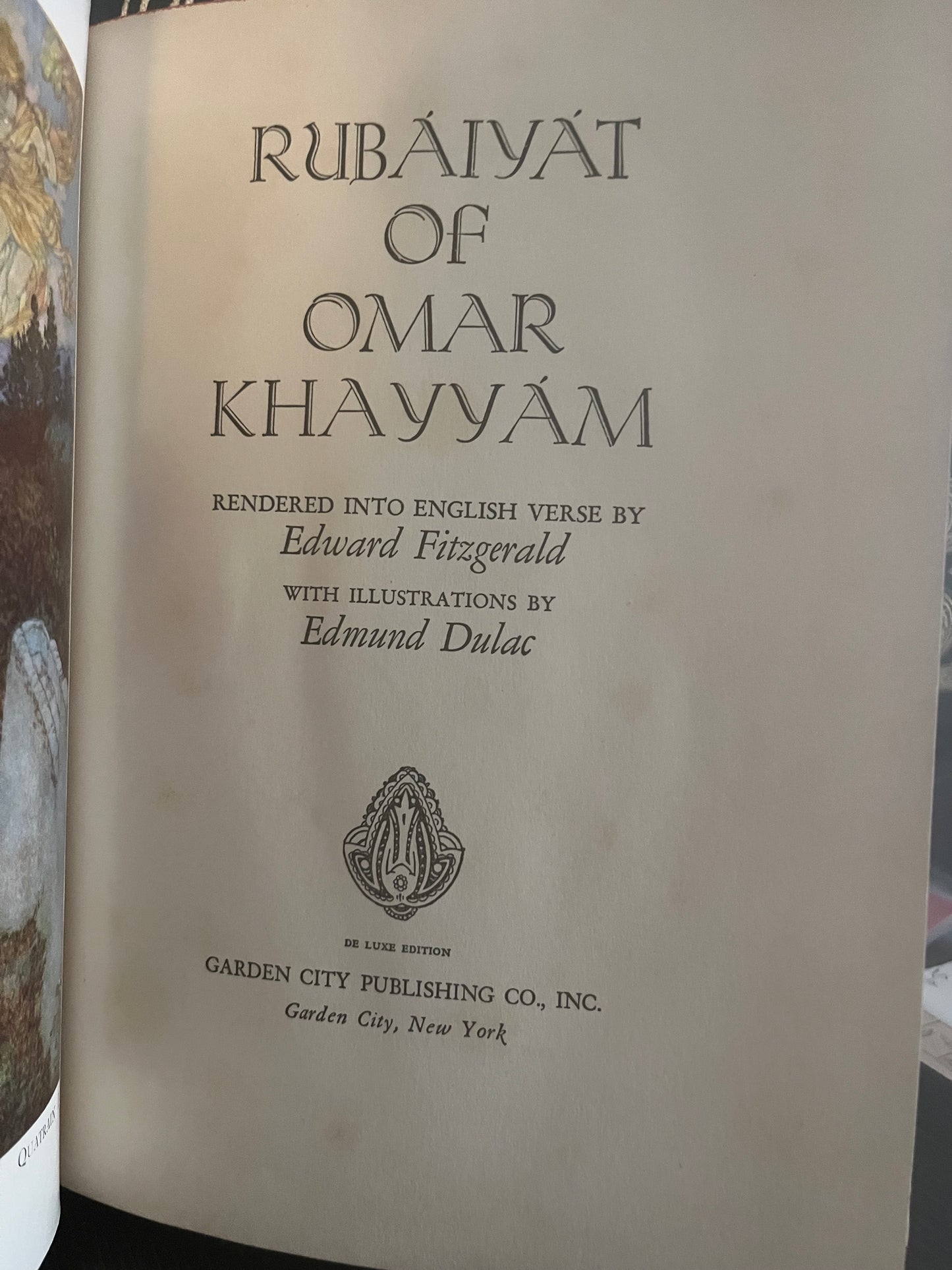 Rubaiyat of Omar Khayyam (1937 edition with slip cover)
