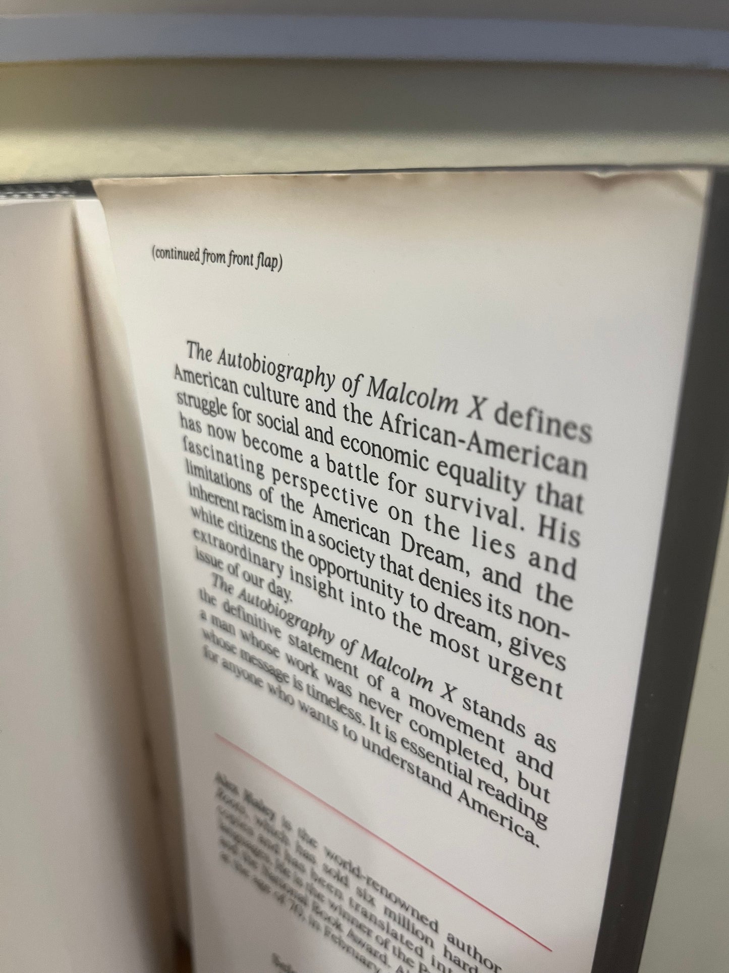 The Autobiography of Malcolm X (As Told to Alex Haley) 1992