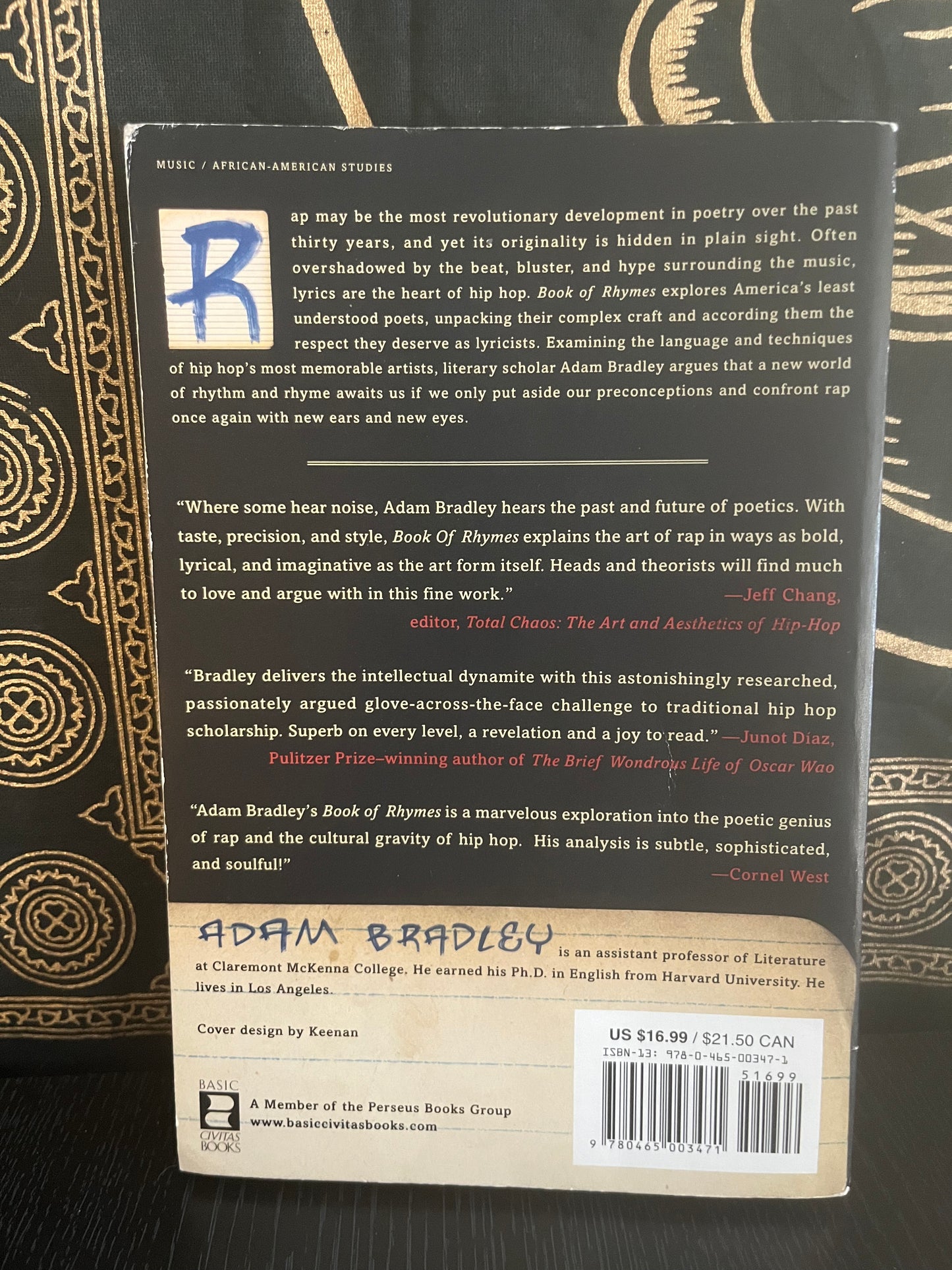Book of Rhymes: The Poetics of Hip Hop by Adam Bradley
