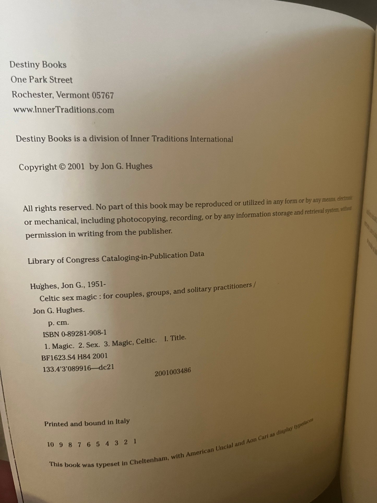 Celtic Sex Magic by John G. Hughes