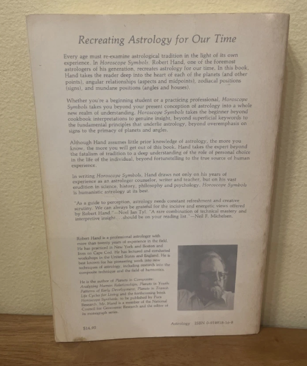 Horoscope Symbols By Robert Hand Astrology Occult Spirituality Divination 1981